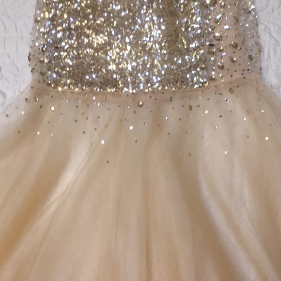 RIVA Designs Sleeveless Illusion Beaded Sequined Open Back Mermaid Prom Dress 2 - Picture 12 of 16